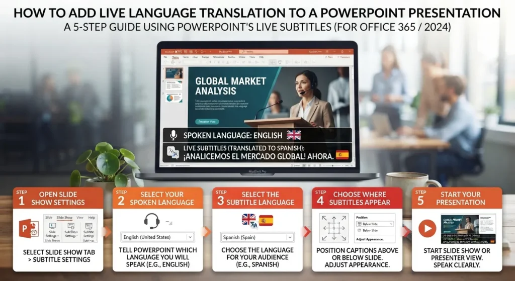 Add Live Language Translation to a PowerPoint Presentation