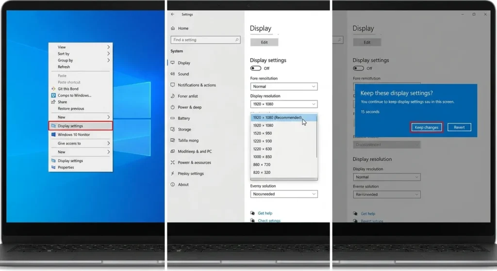 Change the Screen Resolution To Fix Black Line On A Laptop Screen