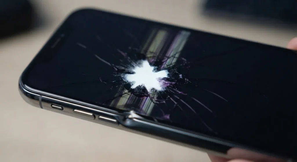 Physical Impact or Internal Damage
causing bright spot on phone screen