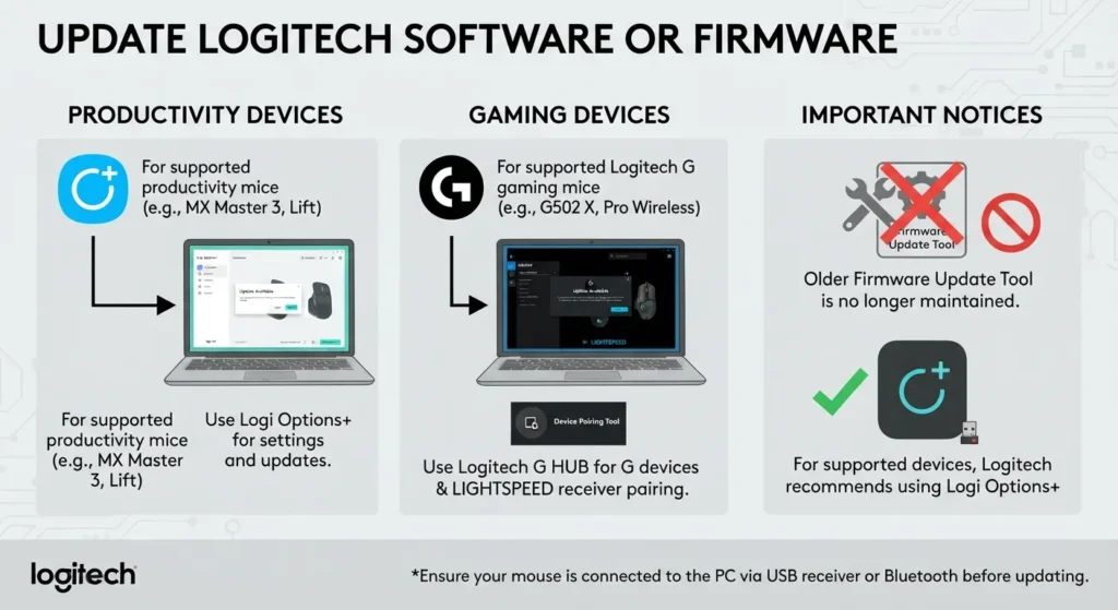 Update Logitech Software or Firmware