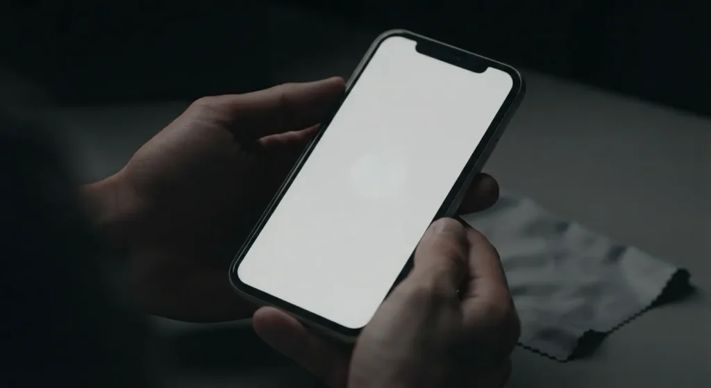 White Screen Test Pressure Marks and Bright Spots