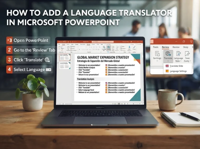 Add a Language Translator in Microsoft PowerPoint