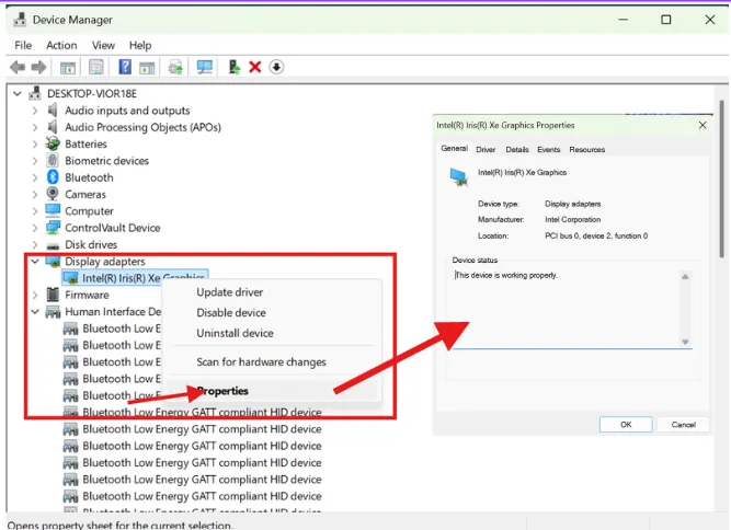 Updating a graphics driver through Windows Device Manager